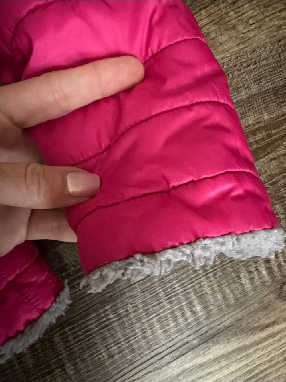 The North Face Hot Pink Quilted Puffer Jacket